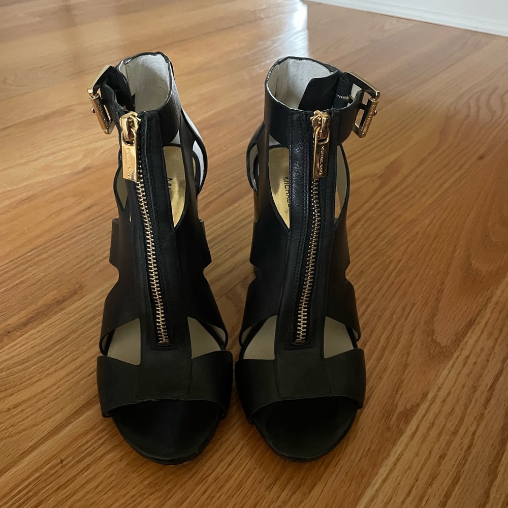 Michael Kors Black Zippered Women's Sandals